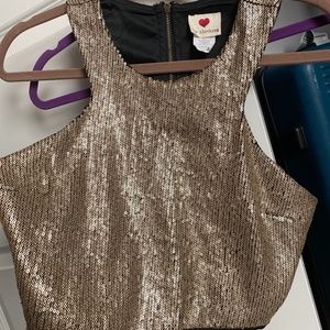 Sequin crop top